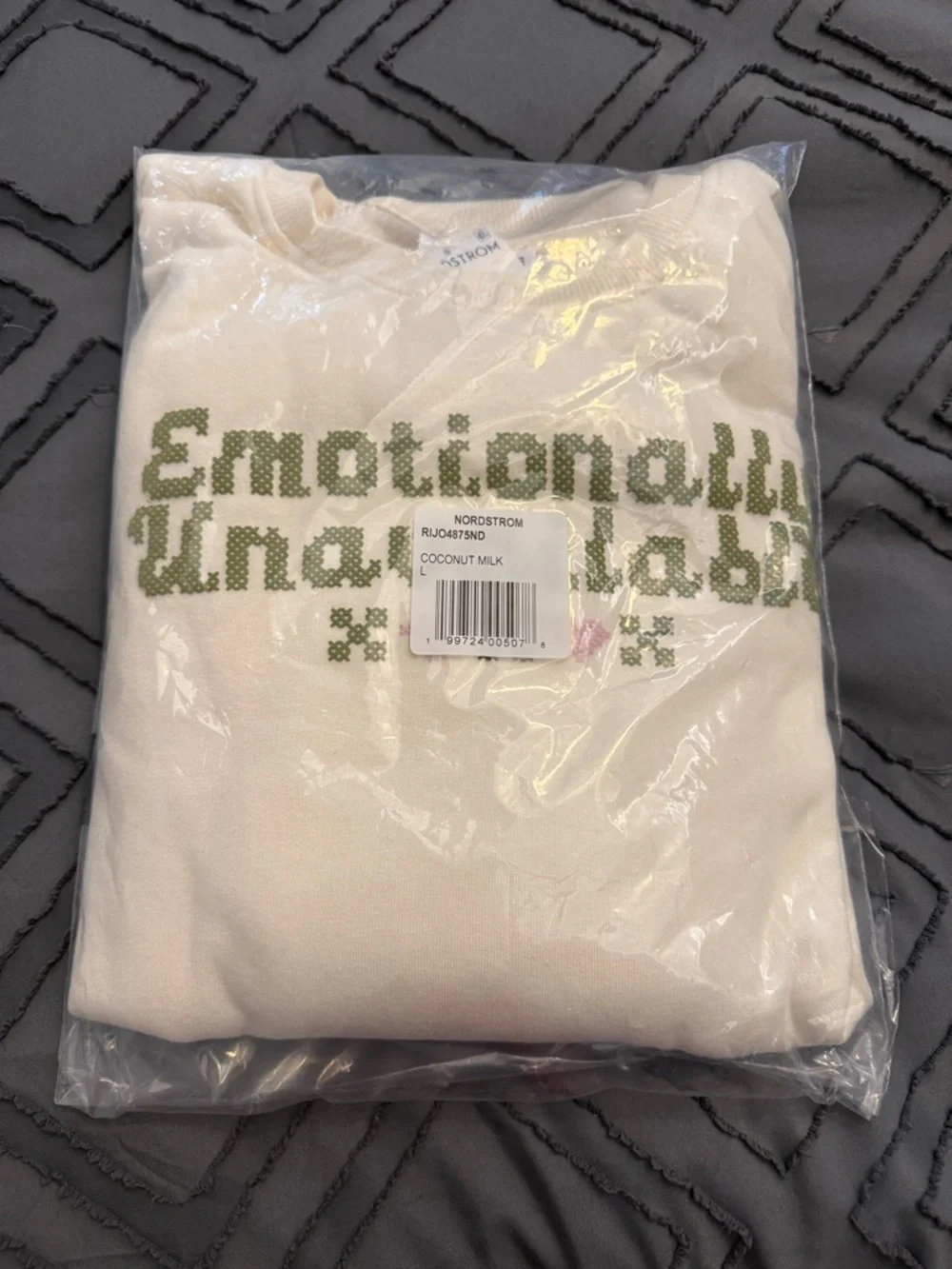 Ripple Junction Stitched Emotionally Unavailable Crewneck Sweatshirt - Picture 5 of 5